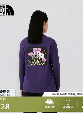 北面针织上衣女印花圆领卫衣运动户外休闲新款TheNorthFace|8F11