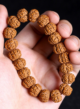 树王小金刚菩提手串单圈双龙核桃原籽文玩盘玩手串男佛珠手持手链