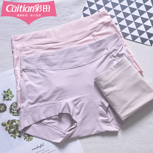 三条装 15860纯色加长裆石墨烯7A抑菌弹力妈妈 彩田莫代尔女内裤