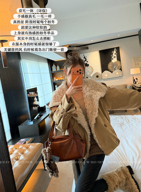 小侨jofay 晓颖挚爱 秋冬新款短款翻领派克服棉服毛衣外套女款