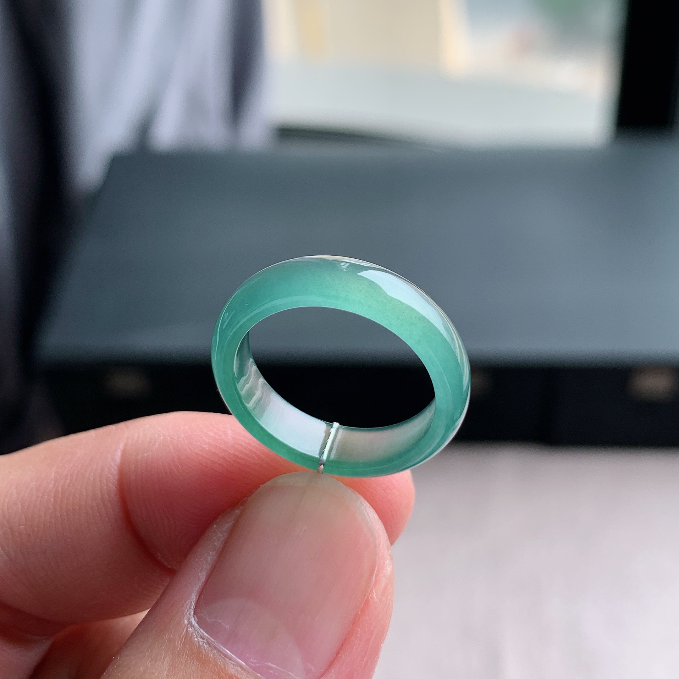 天然A货翡翠戒指指环戒圈