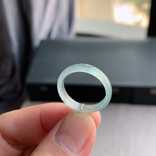天然A货翡翠冰种19号白月光戒指