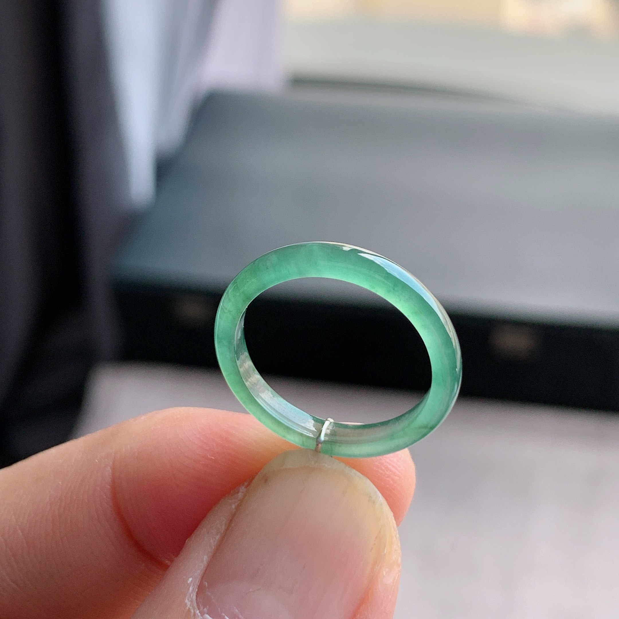 天然A货翡翠 冰种13号晴水绿戒指指环戒圈41601019,珠宝/钻石/翡翠,戒指/指环,淘宝优惠券,粉丝福利购,淘宝优惠卷