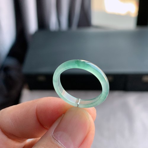 天然A货翡翠冰种19号戒指指环