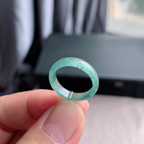 天然A货冰种13号冰飘花戒指