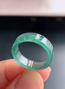 天然A货冰种翡翠18号方戒