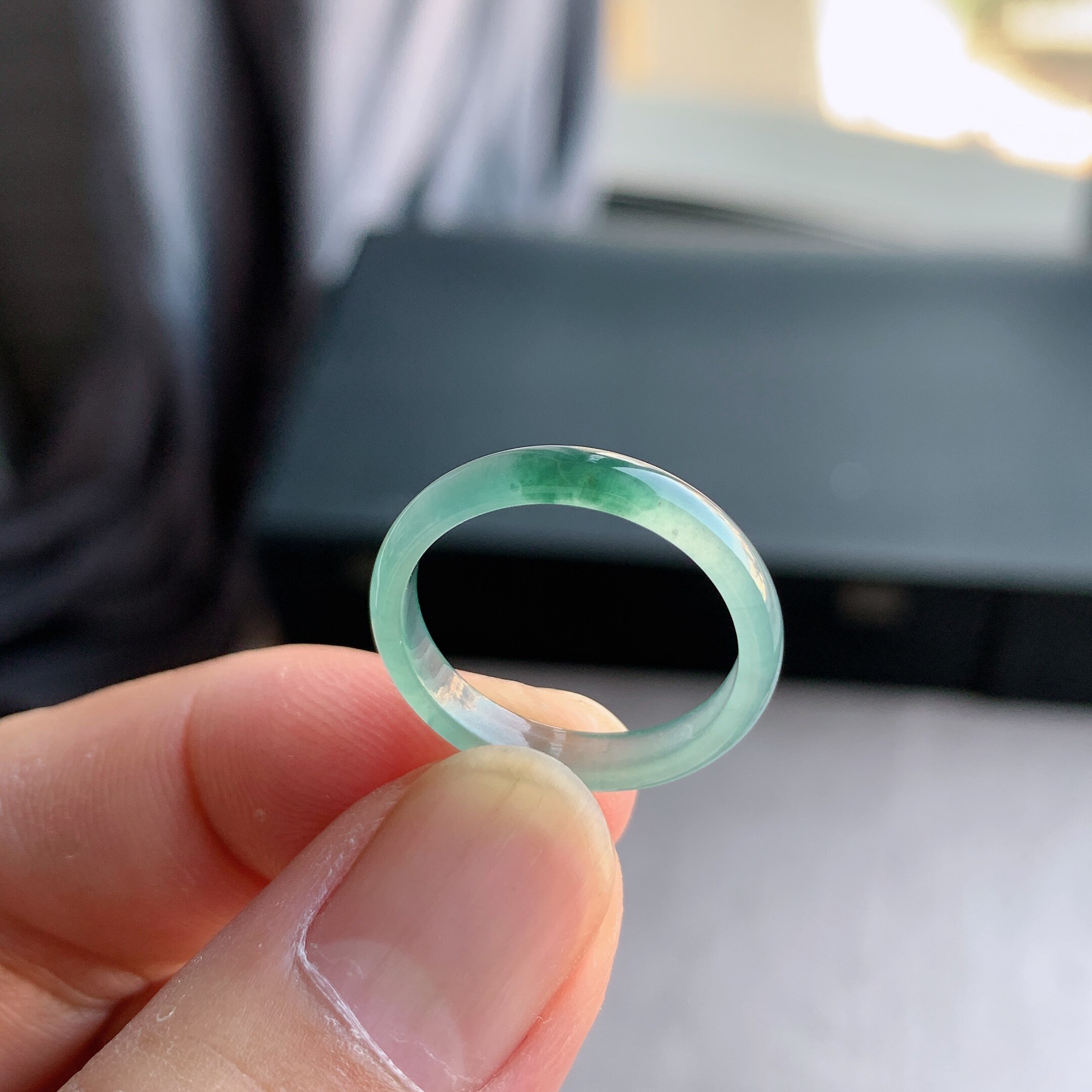 天然A货翡翠冰种17号戒指