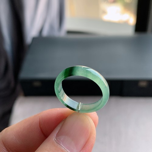 天然A货翡翠冰种19号戒指指环