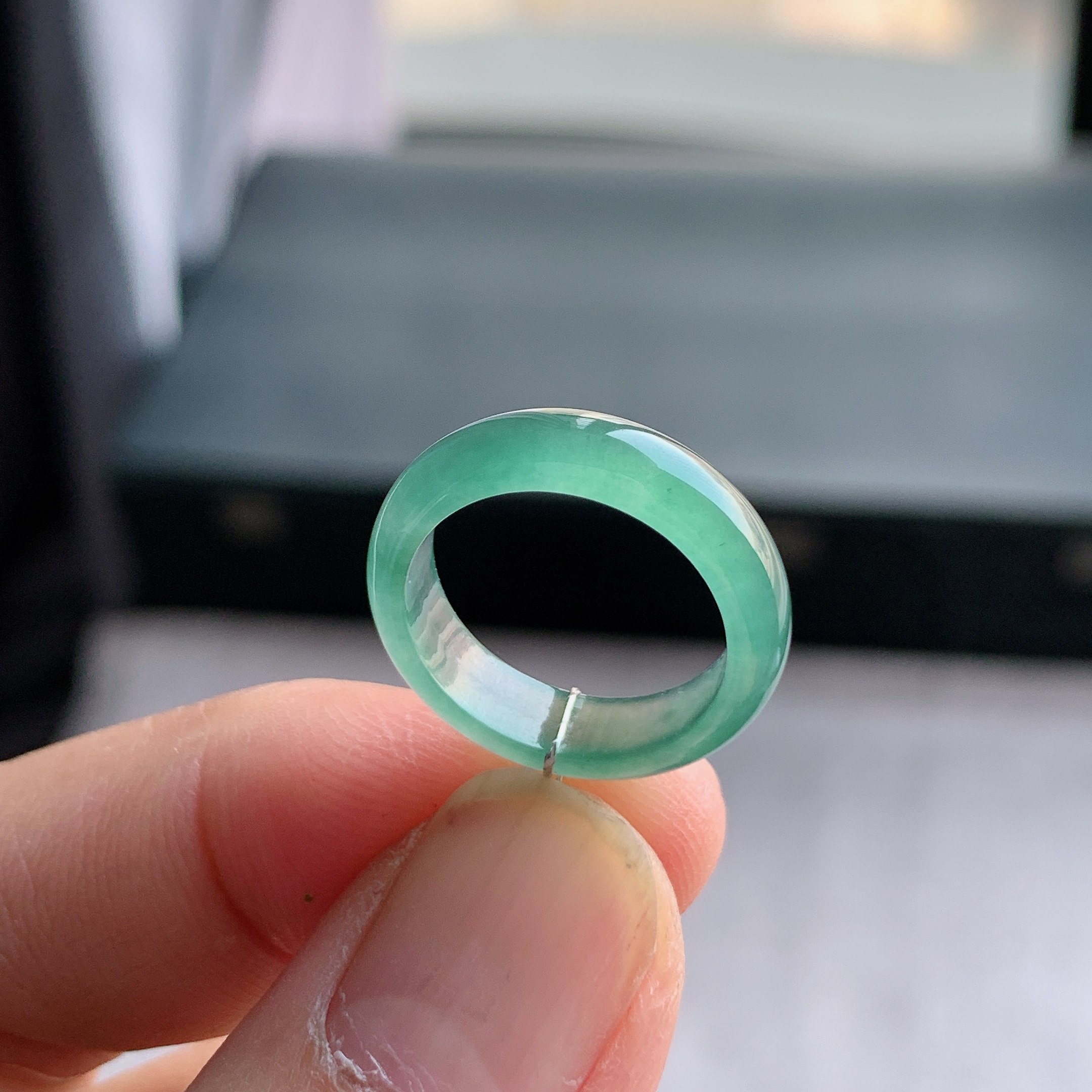 天然A货翡翠 冰种10号天空蓝戒指指环戒圈61501400,珠宝/钻石/翡翠,戒指/指环,淘宝优惠券,粉丝福利购,淘宝优惠卷