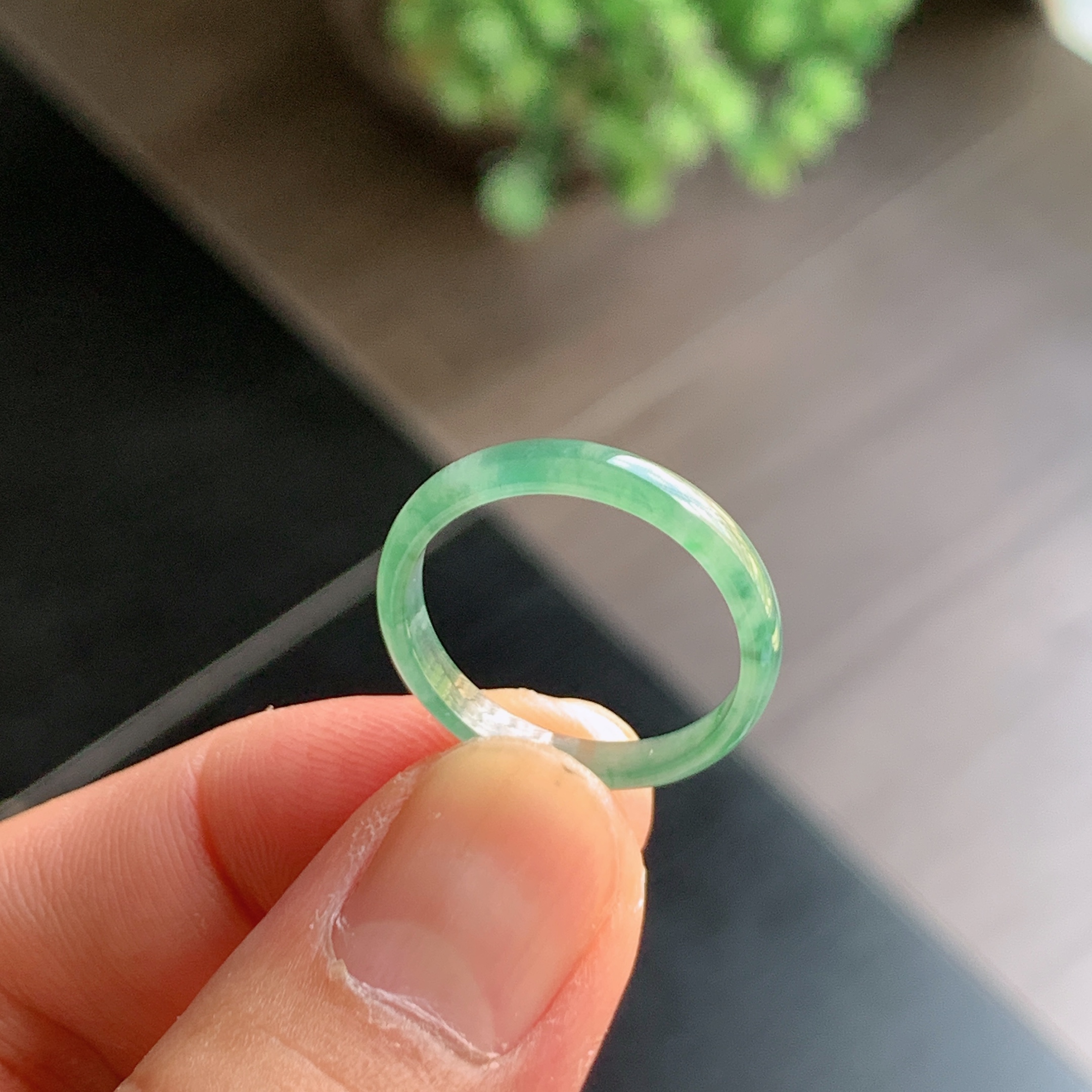 天然A货翡翠冰种20号戒指指环