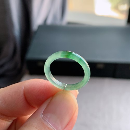 天然A货翡翠冰种13号戒指指环
