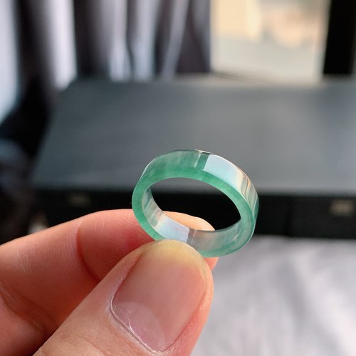 天然A货翡翠13号牛仔蓝方戒