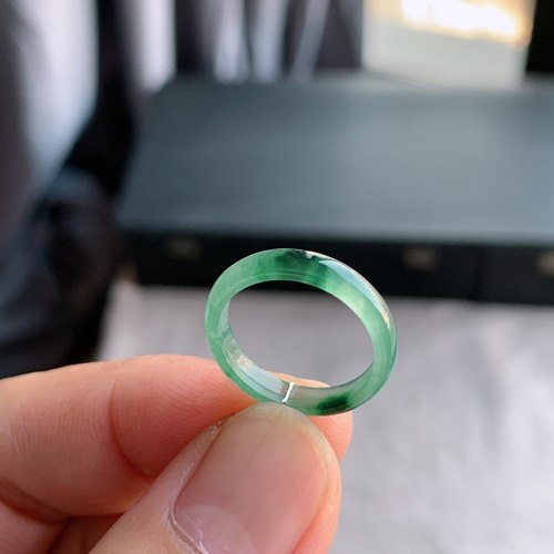 天然A货翡翠冰种11号戒指指环