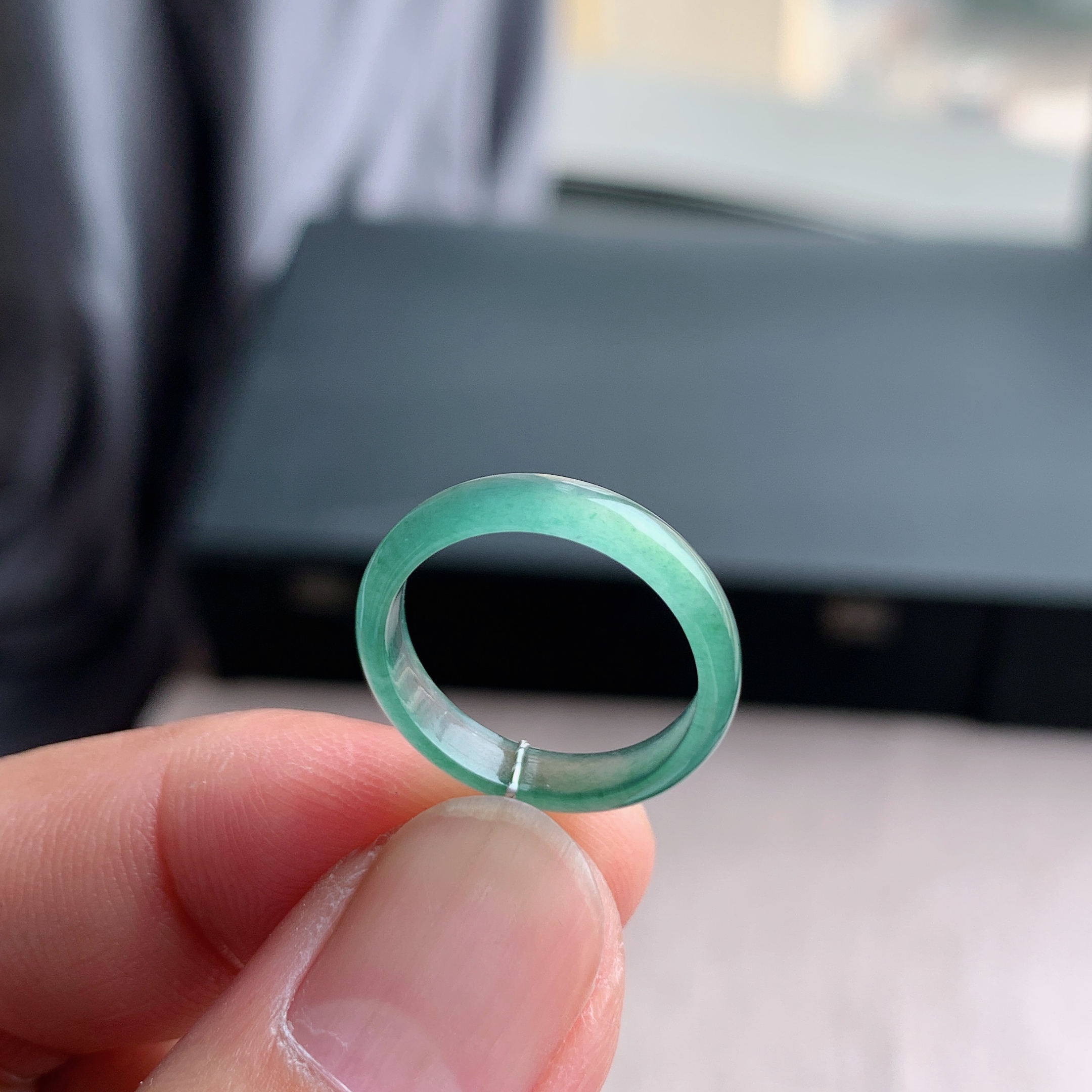 天然A货翡翠戒指指环戒圈