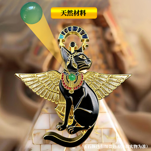 古埃及文物 古埃及原创金属胸针 别针 吊坠 猫神巴斯泰特