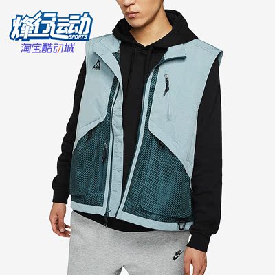 耐克男子多口袋立领飞行员马甲