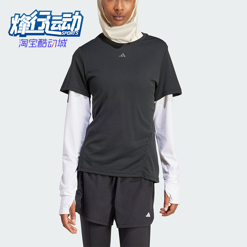 阿迪达斯女士健身短袖T恤