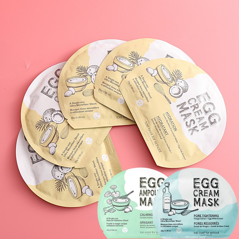 韩国toocoolforschool涂酷小鸡蛋面膜贴片EGG女补水保湿提亮嫩滑