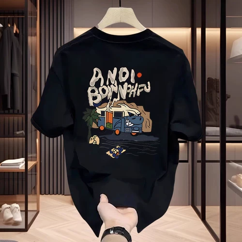 Брендовая хлопковая летняя футболка с коротким рукавом