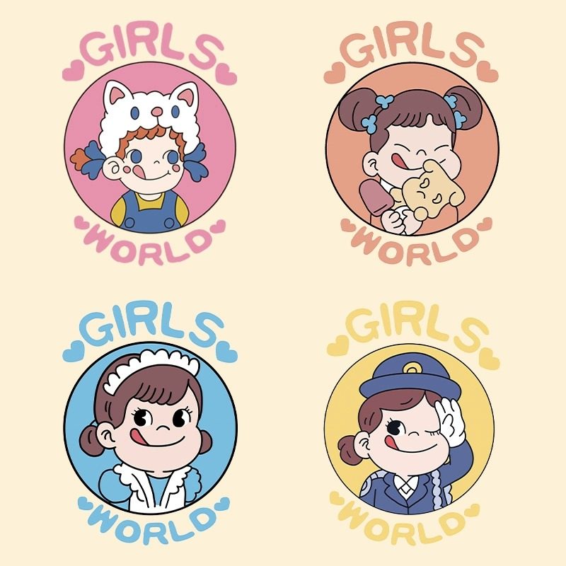 可爱卡通牛奶妹不二家ins风创意电动车汽车车身装饰贴纸防水防晒