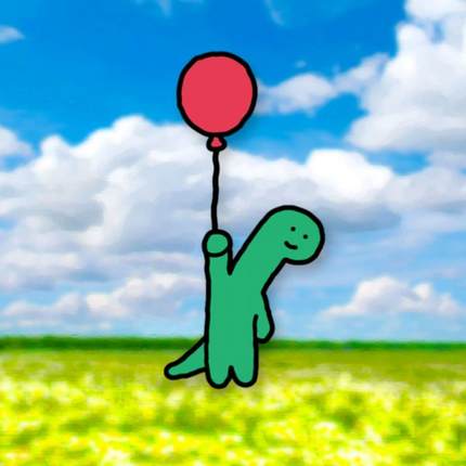 可爱小恐龙拉气球汽车车身玻璃装饰贴纸电动车电脑笔记本个性潮贴