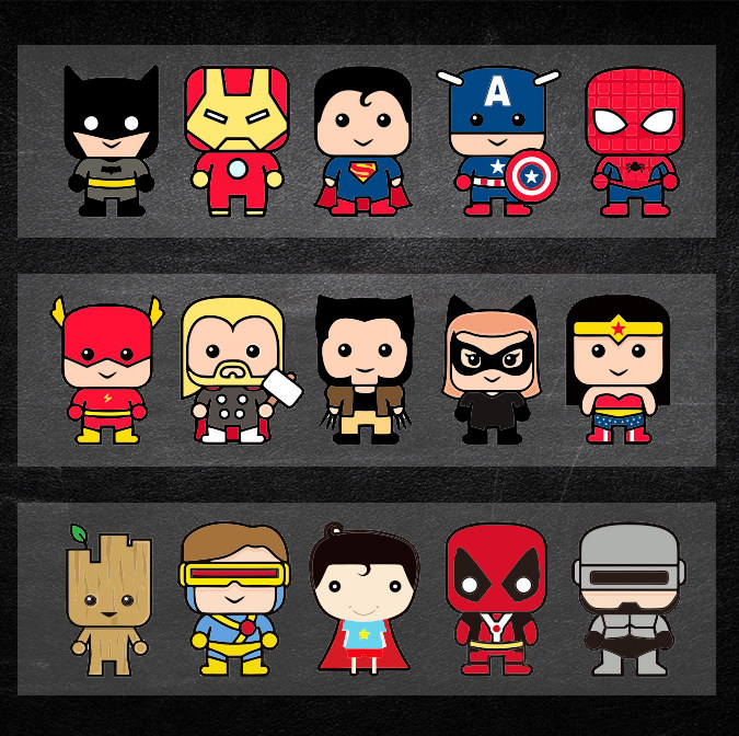 漫威蜘蛛侠钢铁侠超人美国队长蝙蝠侠卡通人物图案贴纸画反光防水