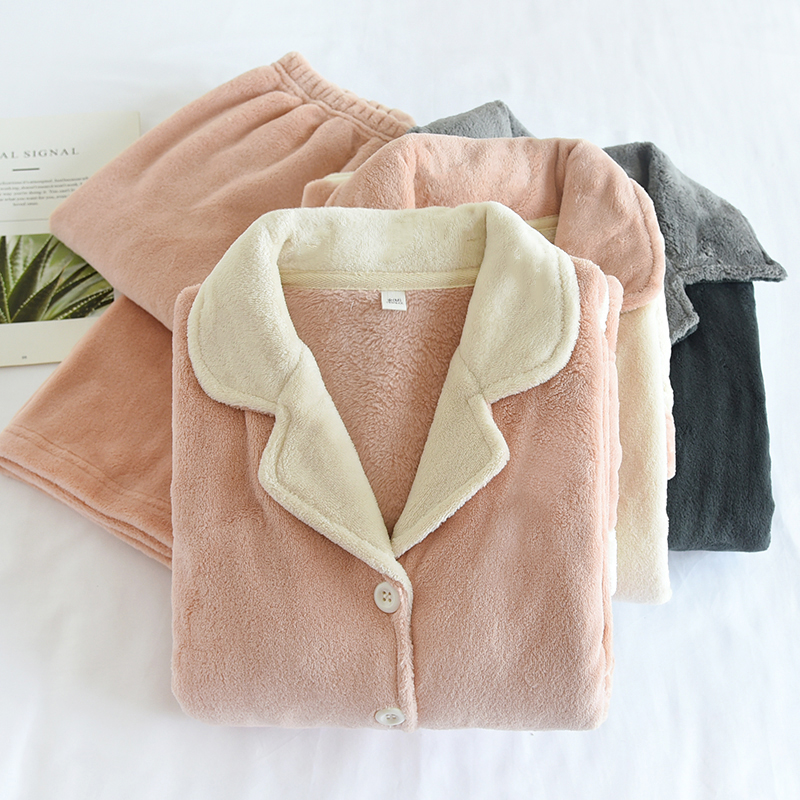 情侣珊瑚绒舒适不掉毛家居服