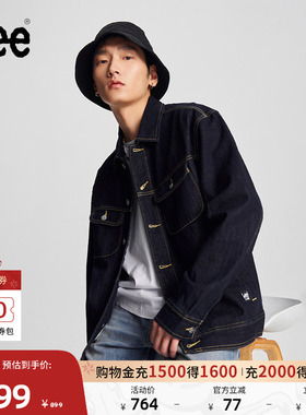 Lee舒适版男经典款骑士牛仔夹克长袖翻领外套休闲潮LMT0090125PN