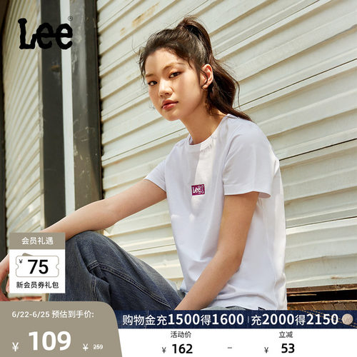 Lee基础款圆领短袖T恤
