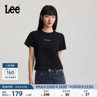 T恤潮流LWT0122394LE 圆领Logo印花图案女短袖 Lee26春夏新品 舒适版