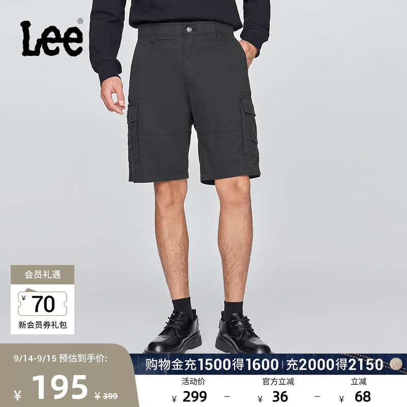 Lee经典工装口袋设计宽松直筒户外休闲短裤显瘦潮流LMB009967209图片
