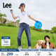 A5662 Lee411舒适高腰小直脚中深蓝色水洗女牛仔裤 张凌赫代言