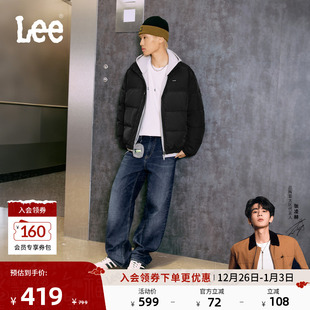 Lee25冬新EasyRider761宽松阔腿磨毛深蓝男牛仔裤 张凌赫代言