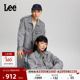 翻领浅灰色男女同款 Lee26春夏新品 舒适版 骑士牛仔夹克外套潮流