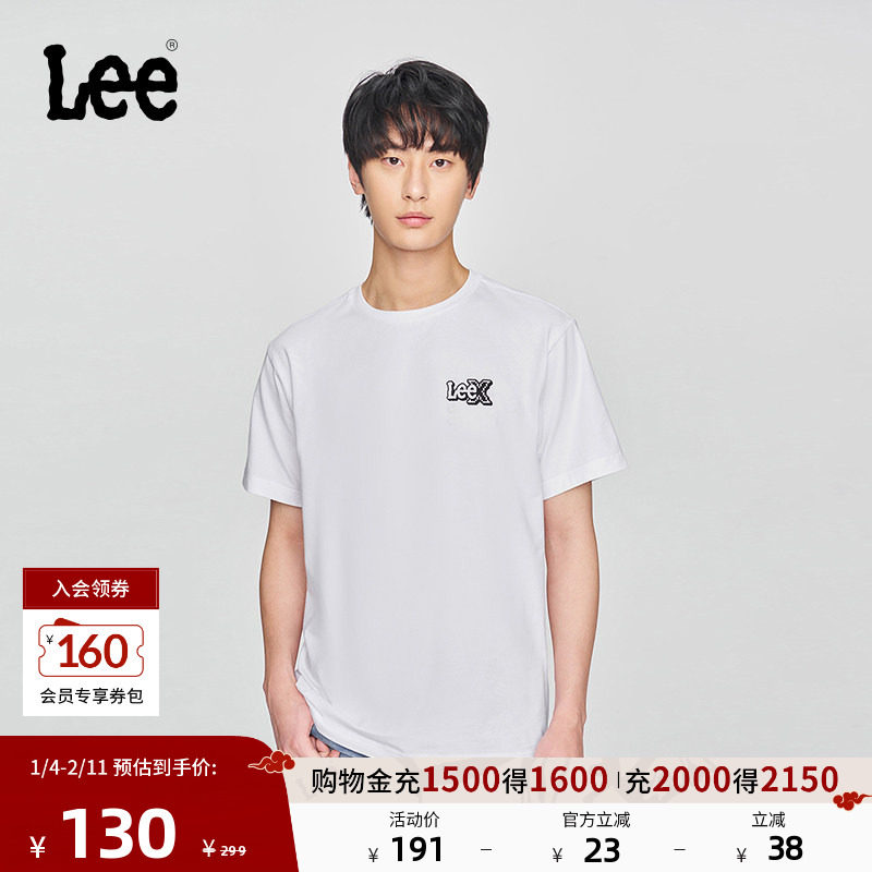 Lee25新品舒适版圆领卡通人物印花男短袖T恤休闲潮流LMT0098244LE