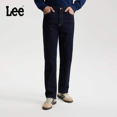 【张凌赫代言】Lee商场同款25秋冬新品753舒适直筒深蓝色男牛仔裤
