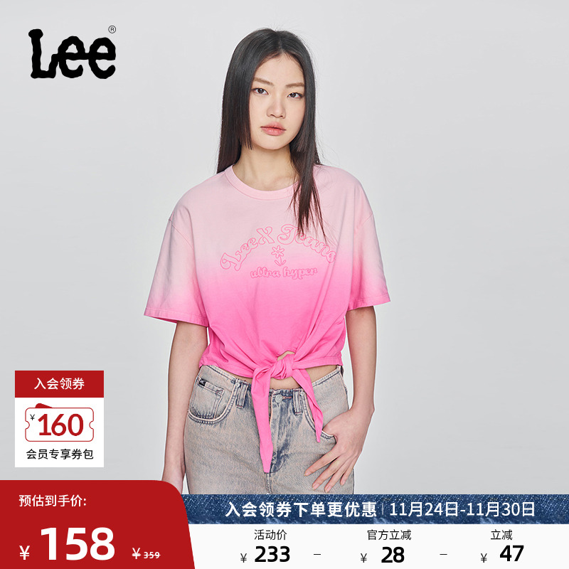 舒适版圆领短袖T恤 胸前有花朵图案泡芙印花