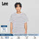 T恤休闲潮LMT010158207 圆领条纹Logo徽标男短袖 Lee商场同款 舒适版