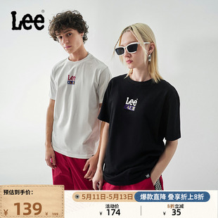 T恤潮LUT0055314LE 型撞色字母印花圆领男短袖 舒适版 Lee24春夏新品