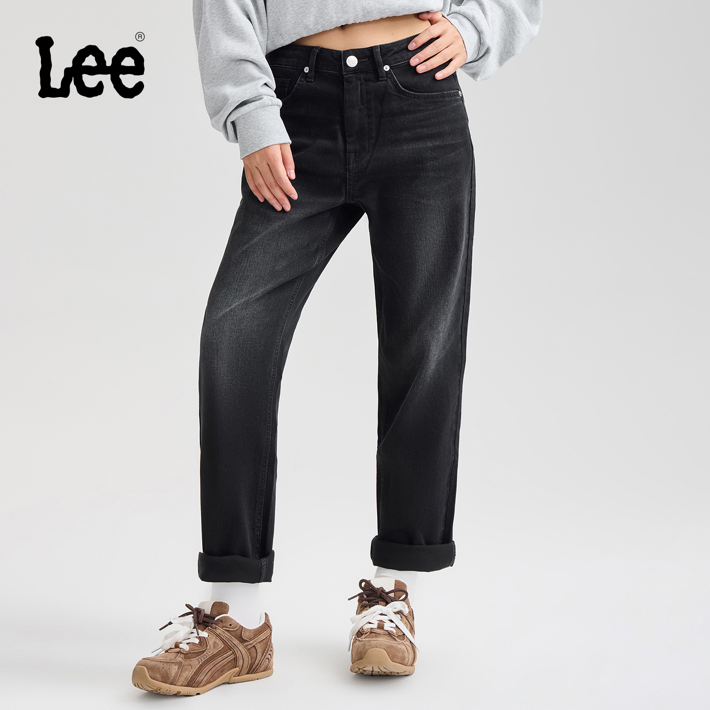 411舒适高腰小直脚