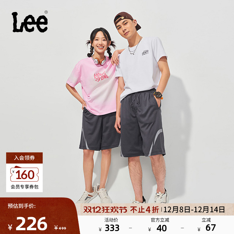 Lee男女同款休闲短裤篮球裤