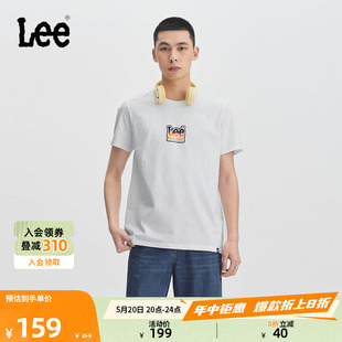 T恤潮LMT0081444LE 型字母logo印花圆领男短袖 标准版 Lee24春夏新品