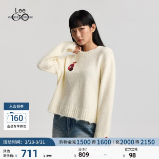 圆领Logo徽标女毛衣 舒适版 Lee × ANGEL CHEN联名商场款