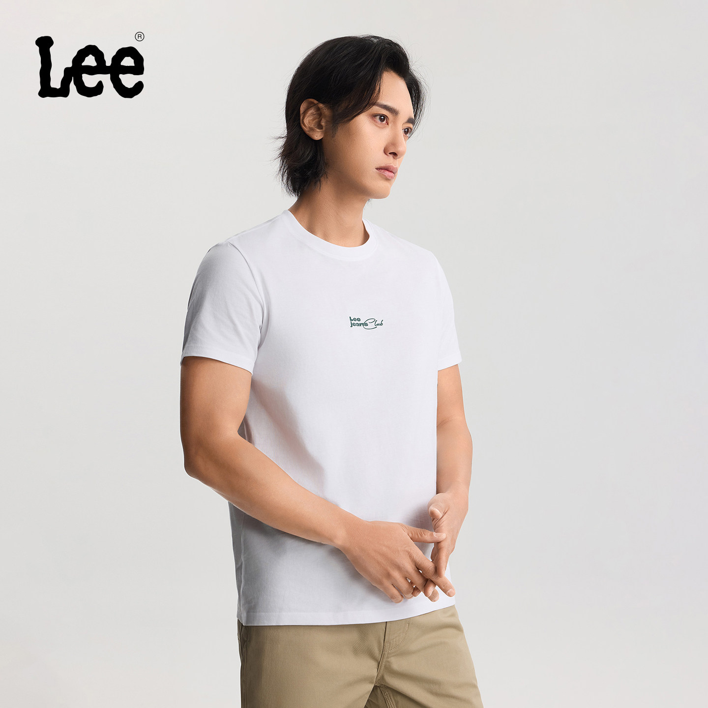 【张凌赫同款】Lee商场同款26夏新标准版小Logo印花轻薄男短