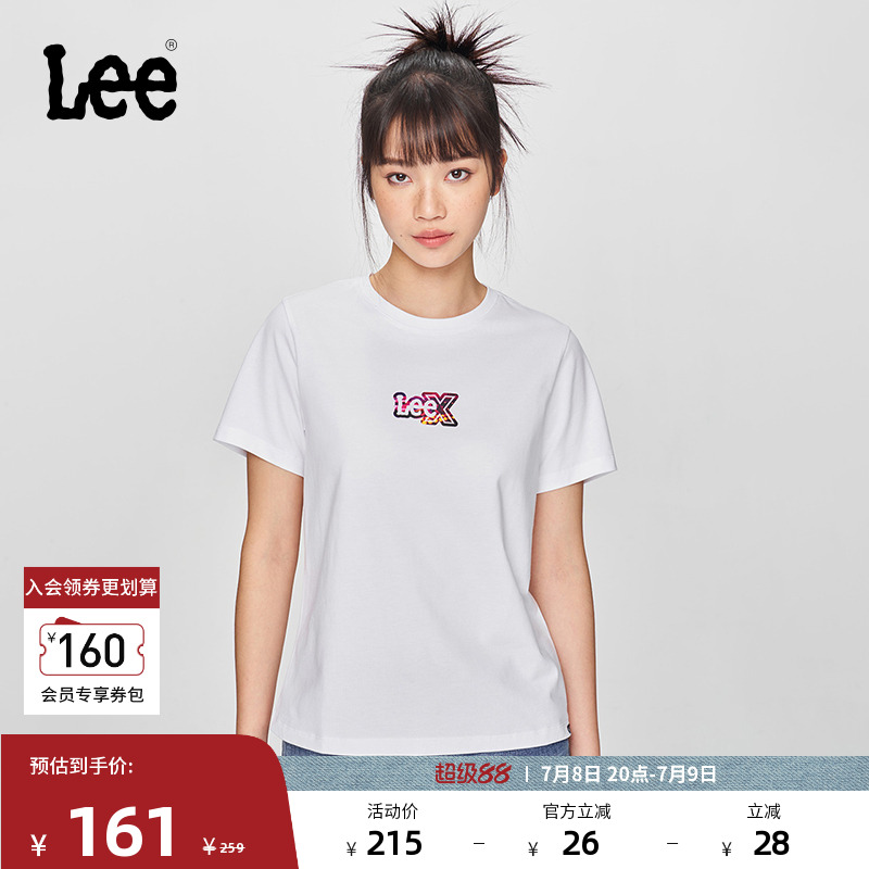 Lee基础款圆领短袖T恤