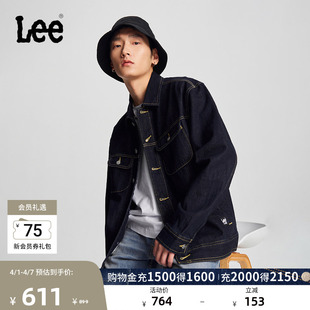 Lee舒适版 款 骑士牛仔夹克长袖 翻领外套休闲潮LMT0090125PN 男经典