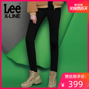 LeeX-LINE2019秋冬女款黑色紧身小脚时尚休闲牛仔裤LWN4182QD8UH