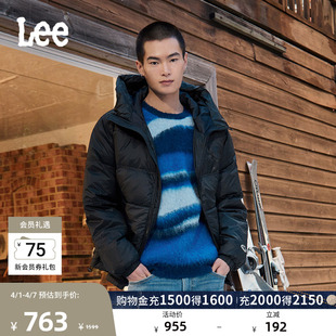 Lee商场同款 连帽男羽绒夹克外套保暖休闲潮流LMT007845204 舒适版
