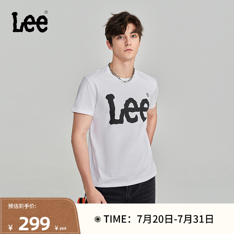 Lee印花圆领男款短袖T恤