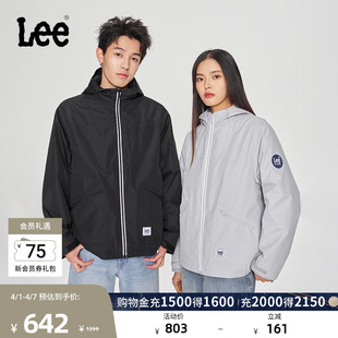 Lee舒适版 二合一可拆卸外套休闲潮LUT008957206 连帽刺绣男女同款